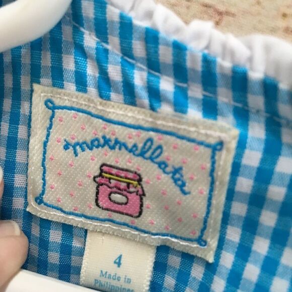 MARMELLATA SMOCKED GINGHAM DRESS WITH EMBROIDERED FISH‎ - Picture 7 of 10